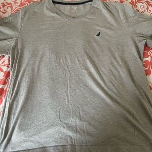 Nautica Gray V-Neck Men's Shirt